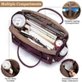 thumbnail image 7 of Teacher Tote Bag 15.6 inch Laptop Bag for Women, Work Bags Nurse Bible Bag Quilted Lightweight Laptop Tote Computer Briefcase for School Travel Office College, Burgundy, 7 of 7