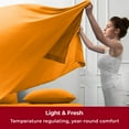 thumbnail image 3 of Mellanni Twin-XL Flat Sheet Only, Hotel Luxury Microfiber Top Sheet, 1 Piece, Persimmon, 3 of 7