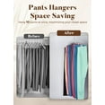 thumbnail image 4 of Cozymood Metal Pants Hangers 2 Pack, Pants Hanger Space Saving with 10 Non-Slip Clips, Clothes Hangers for Shorts, Skirt, Bottoms, Jeans, White, 4 of 9