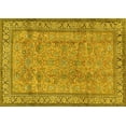 thumbnail image 1 of Ahgly Company Machine Washable Indoor Rectangle Persian Yellow Traditional Area Rugs, 2' x 4', 1 of 4