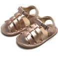 thumbnail image 4 of Baby Toddler Girls Boys Sandals - Soft Rubber Sole Leather Baby Walking Shoes(Infant/Toddler), 4 of 6