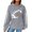 Grey, variant on Gkeoshab Cardigan Sweaters for Women Women's Long Sleeve V-Neck Button Down Cardigan Knit Shrugs Sweater Black L