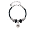 thumbnail image 3 of Delight Jewelry Silvertone Disc 1/2'' Initial - o - Best Friend Celtic Knot Leather Bead Bracelet, 7"+2" Extender, 3 of 4