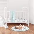 thumbnail image 2 of Sweet Jojo Designs Blue Sloth Boy Girl Baby Playmat Tummy Time Infant Play Mat - Turquoise, Grey and Green Jungle Leaf Botanical Rainforest, 2 of 2