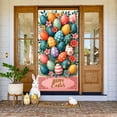 thumbnail image 5 of Bunny Design Easter Banner Colorful Eggs Happy Easter Display Floral Cross Spring Flowers Easter Party Backdrop for Easter Party Church Event Spring Celebration, 5 of 5