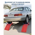 thumbnail image 2 of Heavy Duty Low Profile Car Ramps 8" Lift (2 Pack) - 8000LB Capacity Solid Steel Auto Ramps for Trucks, SUVs - Ideal for Oil Changes, Tire Rotation & Maintenance - 4000LB Per Ramp, Red, 2 of 6