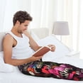 thumbnail image 5 of Logiee Monstrous Cartoon Characters Print Pajama Pants for Men,Men’s Pajama Bottoms,Mens PJ Pants with Pockets & Button Fly-Medium, 5 of 6