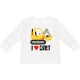thumbnail image 3 of Inktastic Construction Truck I Love Dirt Boys or Girls Long Sleeve Toddler T-Shirt, 3 of 5