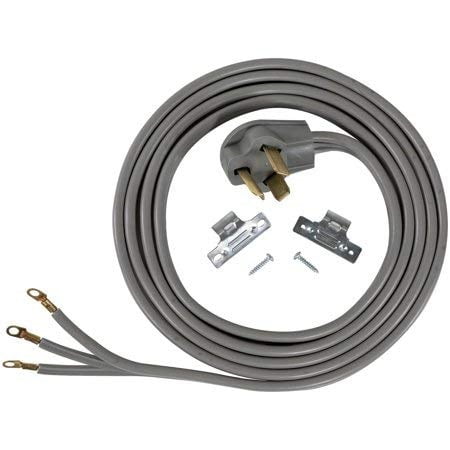 Certified Appliance Accessories 30-Amp Appliance Power Cord, 3 Prong Dryer Cord, 3 Wires with Open-End-Connectors, 5 Feet, Copper Wire