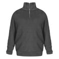 thumbnail image 3 of Uinagy Men's Knitted Wool Long Sleeve Sweater Zip-Up Top, 3 of 3