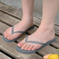 thumbnail image 5 of New Colorful Flip Flops for Women Non Shower Clip on Portable Beach Sandals Gray 36, 5 of 5