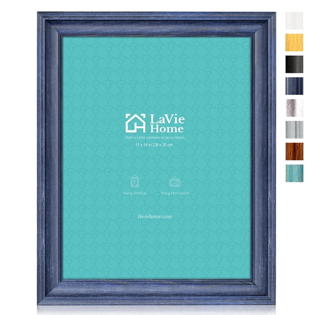 Marcos para fotos LaVie Home, 11 x 14, color azul rústico (1 paquete) LaVie Home Ver descripción