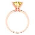thumbnail image 4 of Clara Pucci 14K Rose Gold 2.5ct Citrine Solitaire Ring for Women, 4 of 8