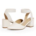 thumbnail image 2 of BURUDANI Womens Low Block Chunky Heel Ankle Strap Dress Pumps Shoes, 2 of 4