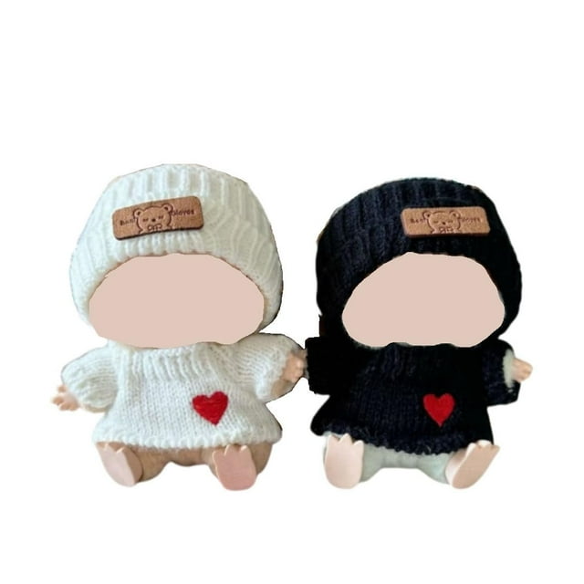 Conjunto de 2 trajes de ropa para muñecas de 17 cm con tirantes y pantalones