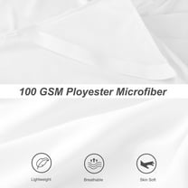 PiccoCasa Microfiber Bed Skirt 16" Drop Pleated Tailored Styling Ruffled, Full White