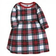 thumbnail image 3 of Hudson Baby Infant and Toddler Girl Cotton Dresses, White Tartan, 18-24 Months, 3 of 4