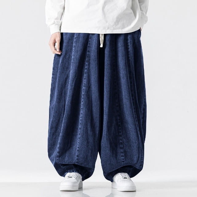 Pantalones largos, pantalones casuales para hombre, pantalones holgados y de pierna ancha, pantalones vaqueros, pantalones casuales, pantalones de pierna recta para hombre
