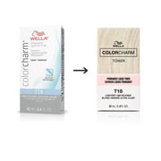 Wella Color Charm Hair Color Toner - T18-Lightest Ash Blonde, 1.4 fl oz, 2 Pack