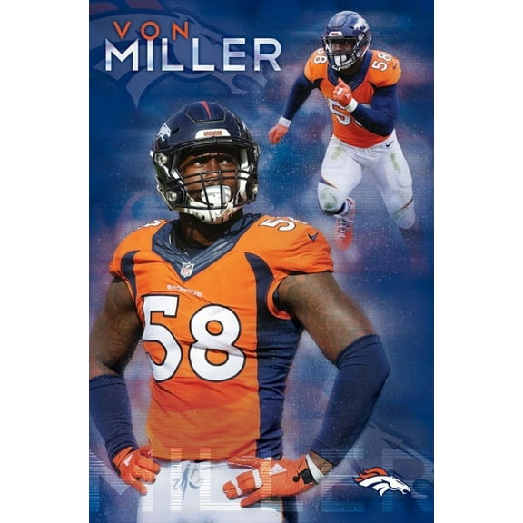 Denver Broncos - Von Miller 16 Laminated Poster Print (22 x 34)