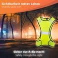 thumbnail image 4 of 1x Chaleco reflectante para correr, chaleco de alta visibilidad para niños y mujeres, chaleco protector para correr con tiras reflectantes, chaleco para correr, tamaño, 4 of 5