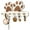 White, variant on Rebee Vision Farmhouse Key Holder for Wall - Decorative Dog Leash Hanger Wall Mounted and Coat Rack with 6 Unique 3D Dogs Claw Hooks (White)