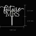 thumbnail image 5 of Silver Glitter Future Mrs Cake Topper, Bridal Shower Decorations, Wedding/Bachelorette/Engagement Party Cake or Dessert Table Decoration Supplies, 5 of 5