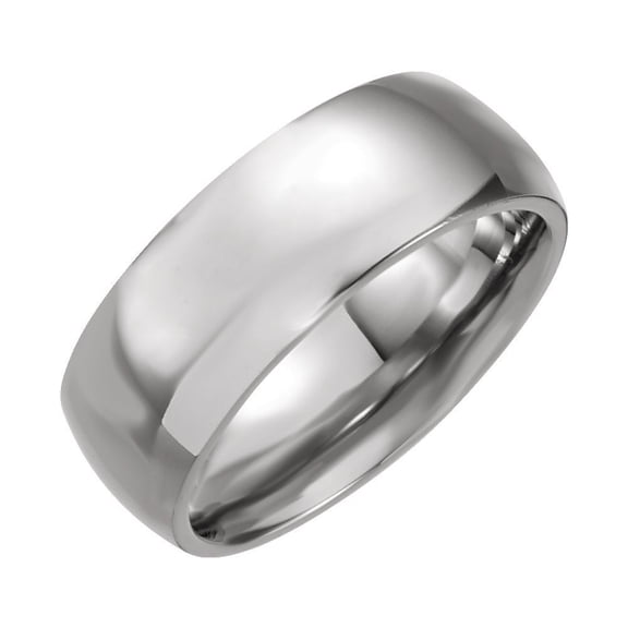 Stainless Steel Size 11.5 6mm Polished Domed Band Ring
