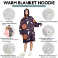thumbnail image 5 of Wearable Oversized Blanket,Halloween Elements Pattern Wearable Blanket Hoodie for Adults,Cozy Hooded Blankets with Super Pockets,Super Warm Fuzzy Pullover for Women & Men, 5 of 6
