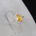 thumbnail image 3 of Yellow Sapphire Ring, Lab Created Yellow Sapphire Ring, Gemstone Ring, Sterling Silver Ring, Gift For Her, Statement Ring, Wedding Ring ., 3 of 3