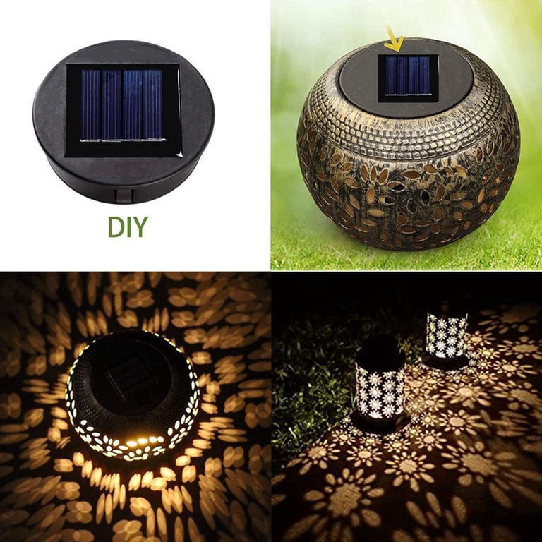 4Pack Solar Light Replacement Tops For Outdoor Hanging Lanterns – Waterproof PVC & Copper – Automatic Dusk-to-Dawn LED