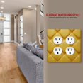 thumbnail image 4 of Yellow Grid Pattern Light Switch Cover Decorative Switch Plates and Outlet Covers Wall Plate for Electrical Kitchen Home Office Art Decor Mid-size, 4 of 4