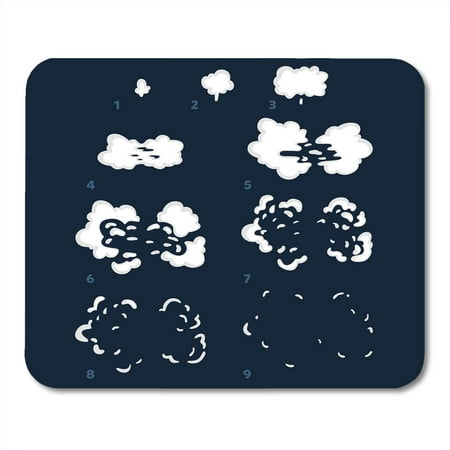 SIDONKU Animated Cartoon Animation Explosion of Smoke Sprite for Games Circle Boom Mousepad Mouse Pad Mouse Mat 9x10