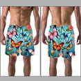 thumbnail image 3 of luoweisi Men's Beach Shorts Quick Dry Swim Trunks with Mesh Lining Butterfly XL, 3 of 5