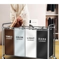 thumbnail image 6 of Laundry Hamper Sorter Cart: 4-Section Organizer with Heavy-Duty Lockable Wheels and Removable Bags | 172L Rolling Laundry Basket for Dirty Clothes in Laundry Room or Small Spaces (Multicolor), 6 of 6