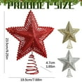 thumbnail image 3 of Christmas Star Tree Topper, Xmas Glitter Hollow Star Treetop Topper, 3D Hollow Star Tree Top Ornament, 5 Point Star Xmas Treetop Ornaments for Christmas Home Office Mall Decor, 7.68X9.25 Inch, 3 of 7