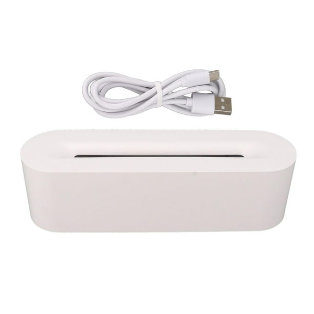 Flame Diffusers 7 Colors USB Portable Practical Simple Operation Fire Air Humidifier for Room Bedroom Office White