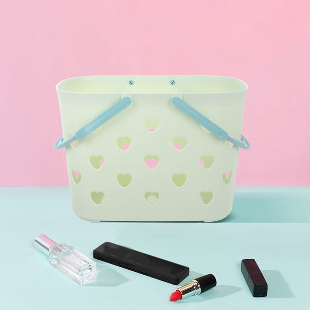 BESTYASH 4Ud Canasta De Plástico Para Con Asa Multicolor Ventilada Y Fácil De Transportar