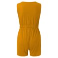 thumbnail image 5 of TAIAOJING Women Casual Jumpsuits Summer Shorts Jumpsuit Plain Scoop Neck Button Down Sleeveless Tank Top Rompers With Pockets, 5 of 5