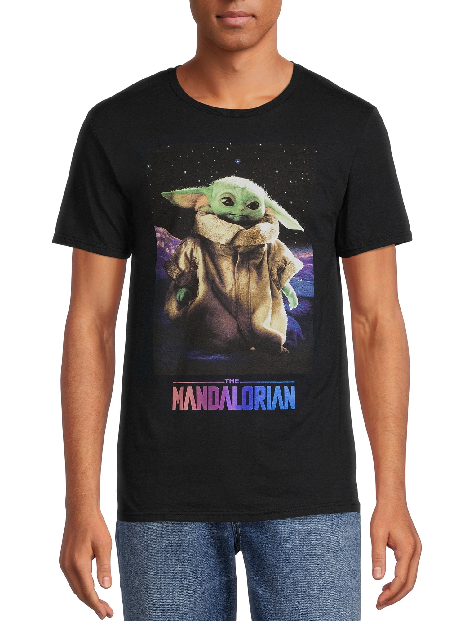 Star Wars Men's Grogu All Ears and Mandalorian Graphic Tees, 2-Pack