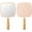 Square+pink, variant on Hand Held Mirror with Handle for Makeup, Small Cute Wood Hand Mirror for Shaving with 3X Magnifying Double-Side Portable Travel Vanity Mirror for Men&Women (Detachable White Round)