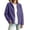 Dark Purple #03, variant on Womens Full Zip Stand Collar Fleece light jacket Long Sleeve Warm Casual Coat With Side Pockets for Fall Winter Hiking Athletic Wear
