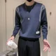 thumbnail image 5 of Suéter de cuello redondo para hombre, ropa popular coreana, suéteres de punto para hombres, jerséis de estilo urbano, prendas de punto holgadas, 5 of 5