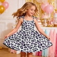 thumbnail image 2 of NAISIBABY Girls Flare Dress, Summer Casual Flowy Cute Leopard Prints Soft Princess Sundress Multicolor Size 8, 2 of 9