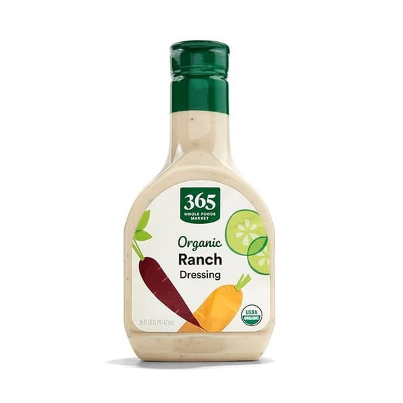1x 365 by Whole Foods Market, Organic Ranch Dressing, 16 Fl Oz