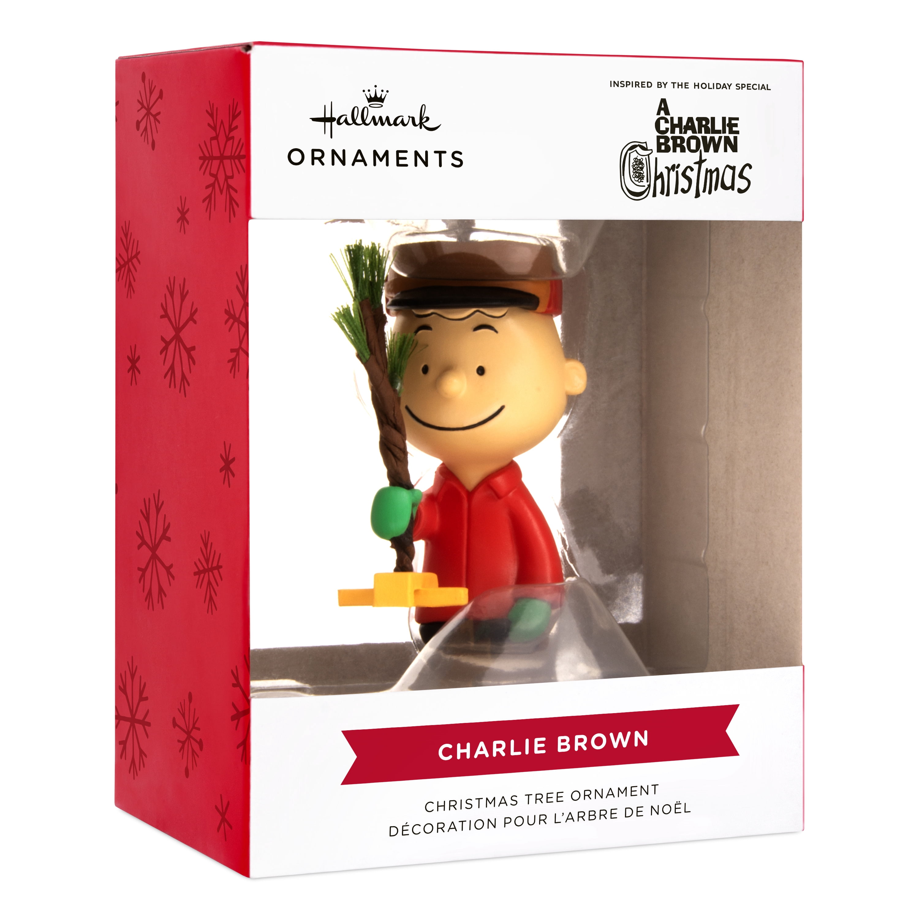 Hallmark Christmas Ornament (Peanuts Charlie Brown Kneeling Tree), 1 Count