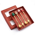thumbnail image 3 of EIMELI Christmas Coffee Espresso Spoons Set Stainless Steel Christmas Spoon Set for Christmas Party Tableware, 3 of 7