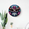 thumbnail image 4 of 10 Inch Wall Clock Battery Operated Silent Clock Decorative for Office, Kitchen, Outdoor, Living RoomSugar Skull Floral Print on Grey Elegant, 4 of 4