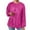 Pink #1, variant on Bovemsi Women's Long Sleeve Tops Plus Size T Shirt 2025 Fall Crew Neck Pleated Pullover Loose Fit Long Sleeve Blouse