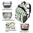 thumbnail image 5 of JIALIOU 14" Laptop Backpack Waterproof Airline Approved Stylish Casual Daypack for Travel Business College Work, Car Tree Cloud Doodle, 5 of 8